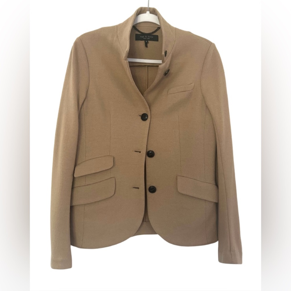 Rag & Bone Tan / Beige Slade Wool Blazer, Size 6 - Picture 4 of 11